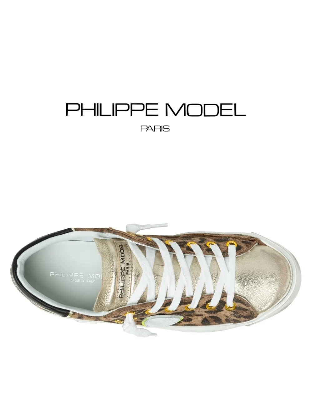 Philippe Model - Women Prsx Sneakers - Animalier Leo - Beige - Size 8 US - Picture 8 of 8